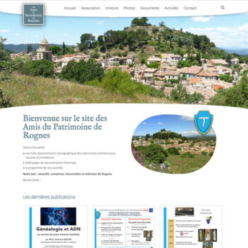 Création du site de l'association Les Amis du Patrimoine de Rognes, dans les Bouches-du-Rhône