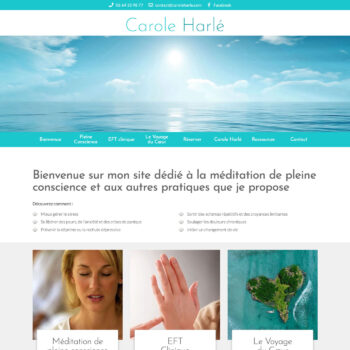 Création du site de Carole Harlé, méditation de pleine conscience, EFT