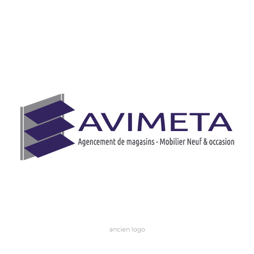 Refonte du logo d'Avimeta, mobilier pour l'agencement de magasin