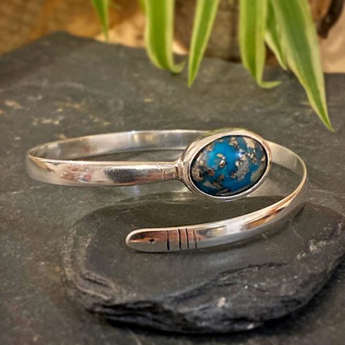Bracelet en argent avec turquoise