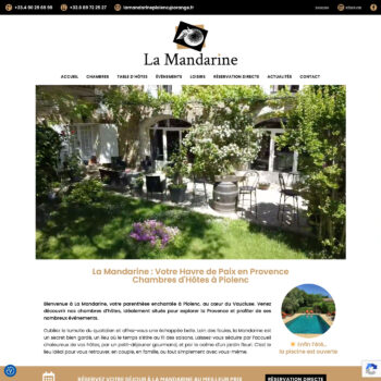 création site chambres d'hôtes Piolenc Vaucluse