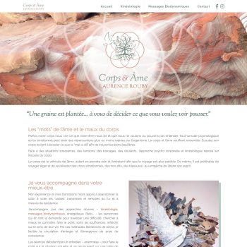 création site kinésiologue, site internet massages biodynamiques, Vaison la Romaine