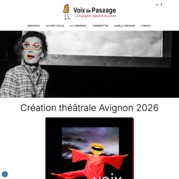 Création du site pour la Compagnie de Théâtre Voix de Passage d'Isabelle Mounier